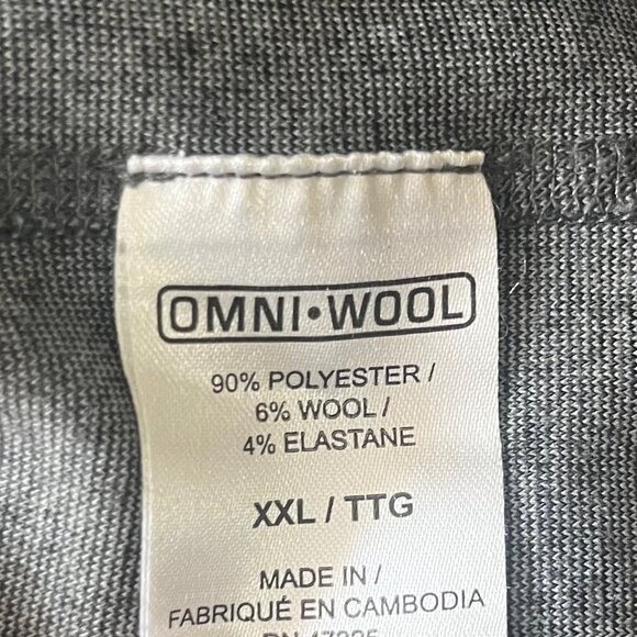 Omni-Wool Mens Long Sleeve Crewneck Shirt Wool Blend Gray Size XXL - Picture 7 of 8